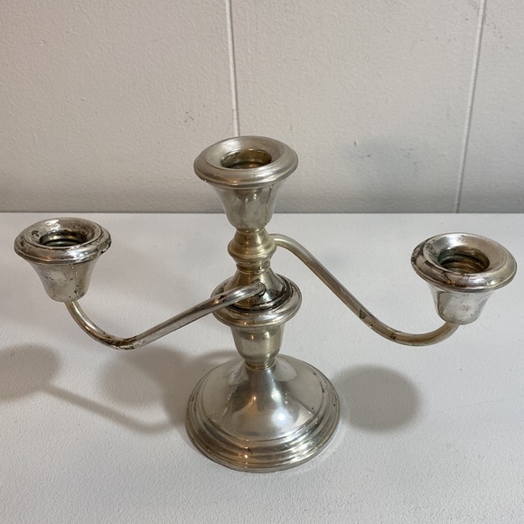 Frank M Whiting Sterling Silver 3 Arm Candelabra Vintage #280 Weighted - Picture 12 of 12